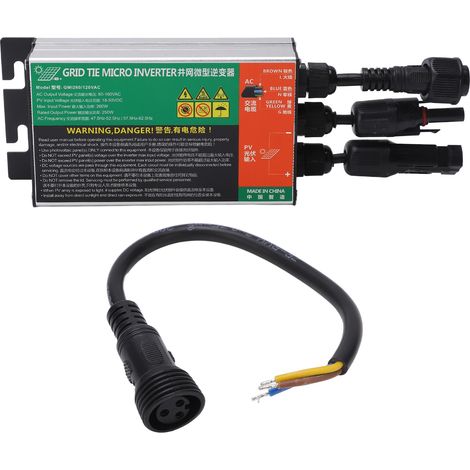 Micro-onduleur solaire GMI PV 260W AC 110V IP55 Protection étanche, onduleur de réseau sûr et efficace pour petit système solaire (1/5)