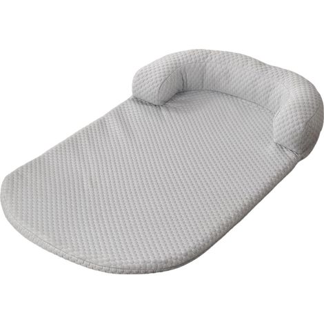 Cama para mascotas, tejido transpirable de seda helada, diseño antideslizante, GRIS, M-80x60cm-d (1/2)