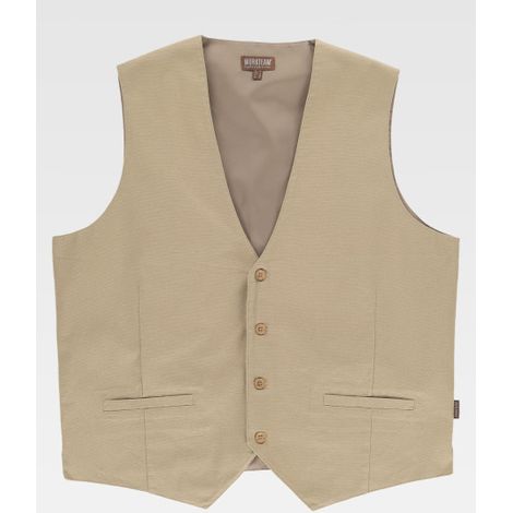 Chaleco de Hombre Workteam B9038 Tejido Canvas M Beige (1/2)
