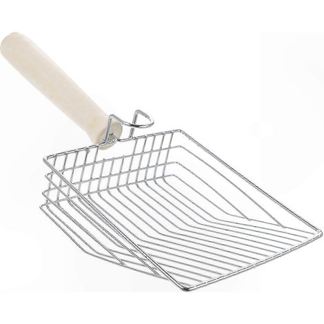 Große Metallschaufel zur Reinigung von Katzenstreu, robustes Stahlwerkzeug, ideal zum Entfernen von Abfall aus der Katzentoilette, für den täglichen Gebrauch, XL-Größe, langlebige Oberfläche. (1/5)