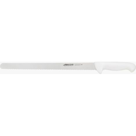 Couteau à Gâteau Flexible Dentelé 35 cm - Acier Inoxydable - Manche Polypropylène Blanc - Durabilité et Précision - Série 2900 (1/5)