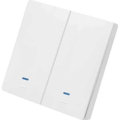 Interruptor WiFi de 86 mm (no requiere neutro) con control por voz de Google Assistant, soporte de pared inteligente, temporizador inteligente Tuya. (1/5)