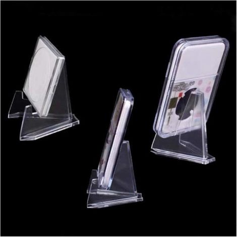 Support Acrylique - Présentoir Pièce Monnaie - Chevalet Carte Capsule - 54 x 35 mm - Transparent - 20 Pièces (1/4)
