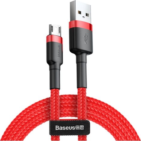 Baseus Cafule USB-zu-Micro-USB-Kabel 2,4 A 1 m (Rot) (1/5)
