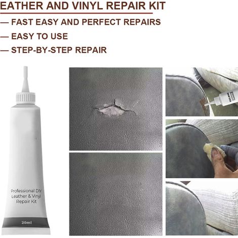 Rénovateur cuir PU 20ml Crème réparatrice pour sièges auto, agent polyvalent anti-rayures, restauration durable sellerie voiture, gel réparation cuir synthétique (1/4)