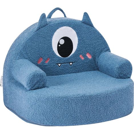 VEVOR Divano per Bambini, Poltrona in Schiuma Stile Mostro con Braccioli, Sedia per Bambini Mobile e Lavabile, in Spugna 28D e Peluche per Sala Giochi, Camera da Letto, Soggiorno, Blu (1/5)