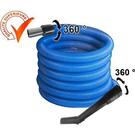 Flexible aspiration centralisée garage - bleu - longueur au choix (de 3 à 20m) - 15m