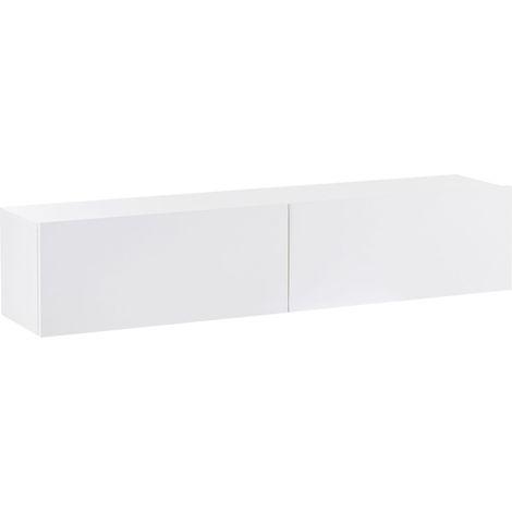 Mobile porta TV minimalista a parete unità multimediale scaffale portaoggetti bianco 140 cm Gladstone