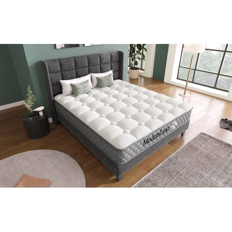 Matelas 120x200 cm H3 mi-ferme, matelas orthopédique 7 zones avec ressorts ensachés et mousse froide, 20 cm, certifié OEKO-TEX®, avec poignées (1/5)