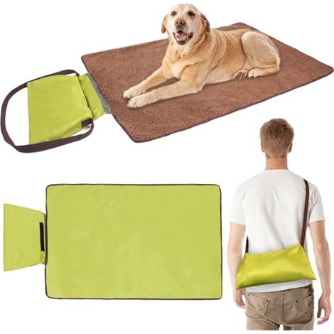 Couverture portable pour animaux, 100x70cm pliable imperméable réversible, tapis de sol pour chiens et chats, grande couverture lavable pour lit chien, intérieur extérieur camping voyage