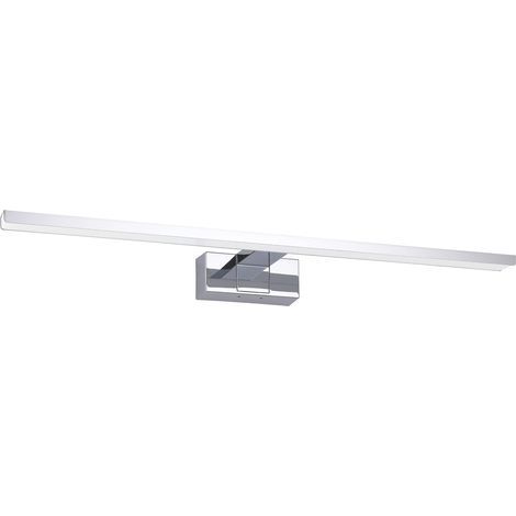 Conettilla LED mirror wall light, bathroom lamp, chrome-plated aluminum and white plastic, warm/cool white light, IP44, L 60 cm (1/5)