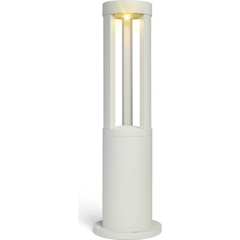 Lampione a led lampioncino lampada illuminazione da esterno palo da giardino bianco moderno 12w ip65 59cm - Colore della luce: Luce Naturale