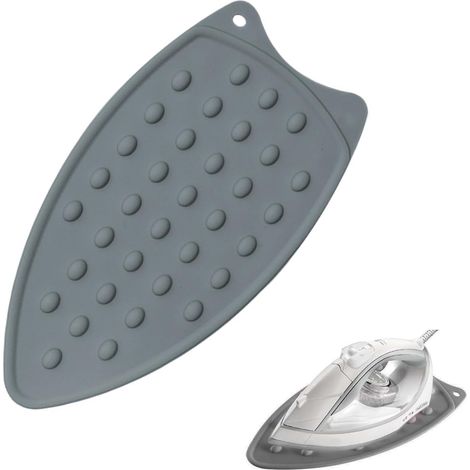 Silicone Tapis de Repos de Repassage,Tapis de Repassage,Repose fer a Repasser Silicone,Silicone Iron Rest,Accessoires pour le repassage,Grey (1/5)