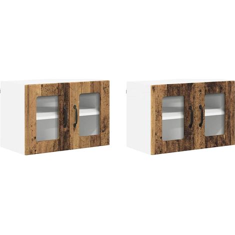 Meubles de Rangement,Armoire de cuisine 2 pcs Bois Ancien 60 x 31 x 40 cm CFW235283 (1/5)