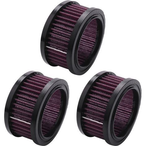 3X Motorcycle Filtre D'Admission de Filtre À Air de Remplacement Universel pour Sportster XL 883 1200 48 2004-2018 (1/2)