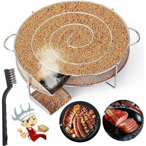 Générateur de Fumée Froide pour Fumoir Fumage Viande Poisson avec Brosse Nettoyage Grille Barbecue (1/4)