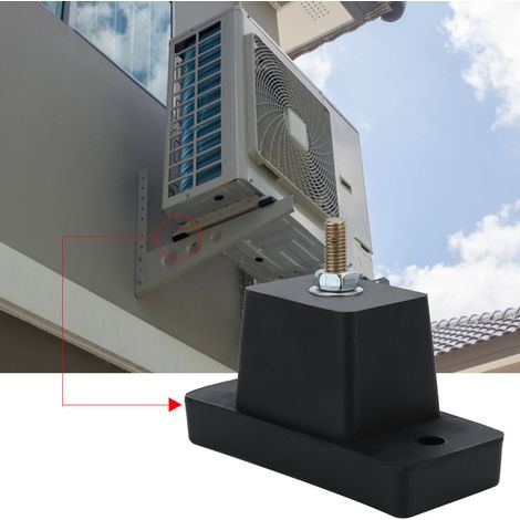 Base antichoque con almohadilla para soporte de aire acondicionado exterior (1/5)