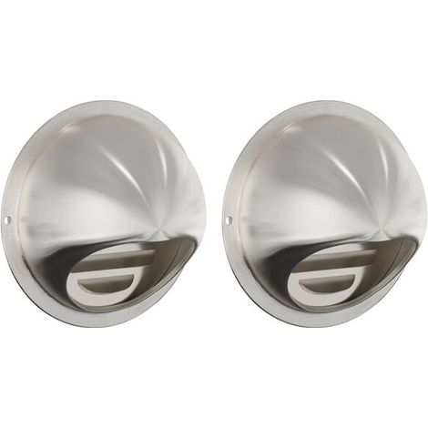 Lot de 2 pare-brise, en acier inoxydable argenté de 80 mm (1/5)
