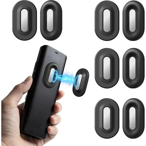 5 Kits de Support Telecommande Mural - Aimants Doubles Autocollants Range pour Télécommande Mural 丨 Accessoire Pratique pour Téléviseur (Noir) (1/5)