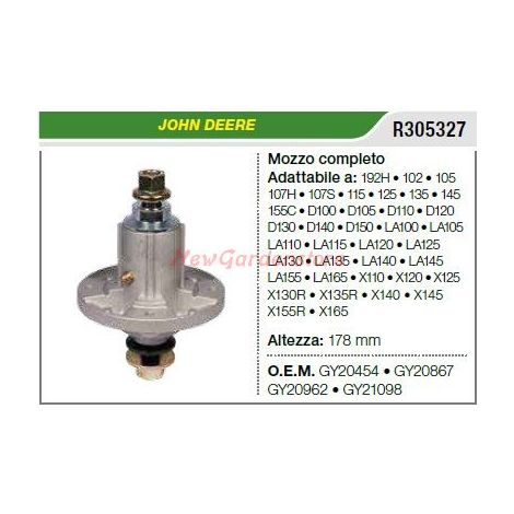 Mozzo portalama per tagliaerba rasaerba tagliaerba 192H 102 105 R305327 COMPATBILE CON JOHN DEERE
