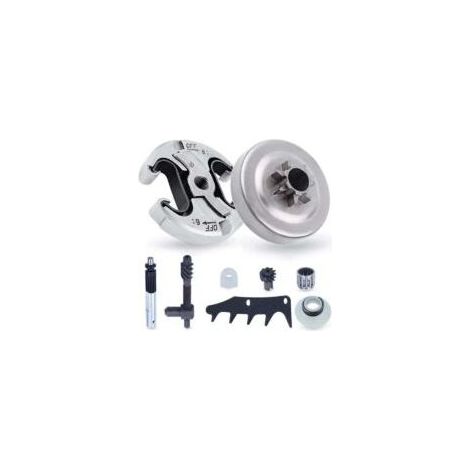 Kit de pignon pour Husqvarna 445, 445II, 450, 450II tronçonneuse, 325 pignon 7 dents avec embrayage + griffe + pompe à huile + roulement, pièces de rechange accessoire Crezuo (1/4)