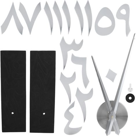 Innovative, moderne Acryl-Wanduhr, DIY-Set für die Wohnzimmerdekoration, silber (1/5)