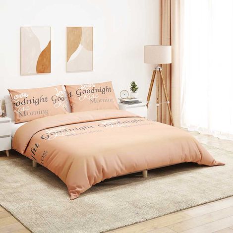 Parure de lit rose 260x220 cm en coton