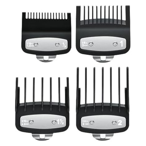 Lot de 4 Peignes Tondeuse Sabot de Guidage,Tondeuse à Cheveux Limite Peigne,Peignes pour Sabot Cheveux,Housse de Protection pour Tondeuses Wahl