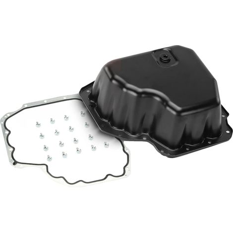 Cárter de aceite, fabricado en chapa de acero, 302 mm de ancho, 113 mm de alto, 303 mm de largo, compatible con Jeep Wrangler III JK. (1/5)