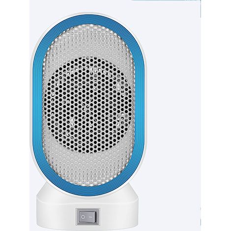 Mini calefactor eléctrico, ventilador de calefacción doméstica de 400 W, mini calefactor solar silencioso de bajo consumo (Color: Azul) (1/5)