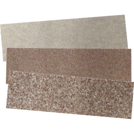 3 fogli abrasivi al corindone (grana 80 - 150 - 240) MAXICRAFT