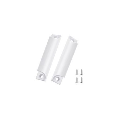 Lot de poignées de porte-balcon extérieure avec vis, poignées de tiroir, poignée de porte-balcon de cuisine, joints invisibles, tiroir plat, blanc