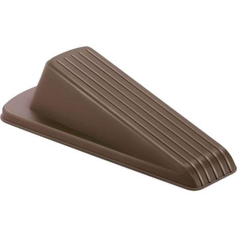 1 Türstopper aus Gummi für Bodenabstandshalter, Türspalt und Verriegelungsschutz, robuster, stapelbarer Türstopper für stark beanspruchte, mit Teppich bezogene Türen (dunkelbraun) (1/4)