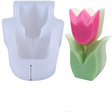 3D-Silikonform für Blumen, ideal für DIY-Bastelarbeiten – 75 x 102 x 37 mm – umweltfreundlich und wiederverwendbar (1/5)
