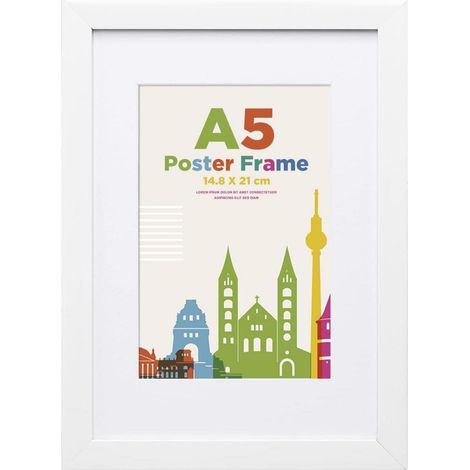 Egofine A5 Bilderrahmen Acrylglas Weiß Tisch Wandmontage DIN A5 (1/5)