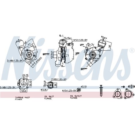 Turbocompresseur, suralimentation Nissens 93224 HYUNDAI 282012A610