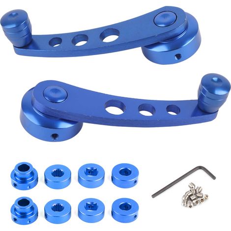 Universelle Autofensterkurbel aus Aluminiumlegierung – Blau (1/5)