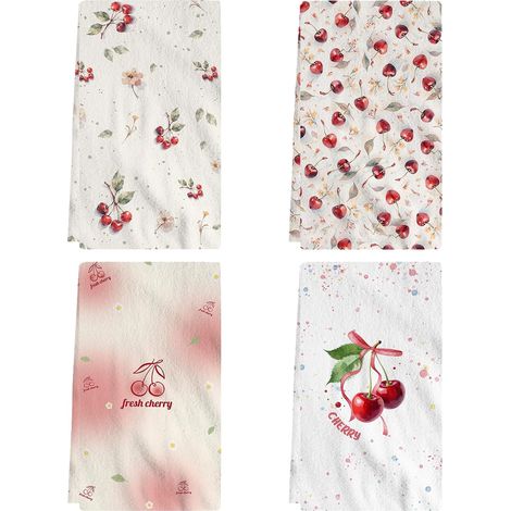 Lot de 4 torchons de Cuisine Multicolores, 60 x 40 cm (1/5)