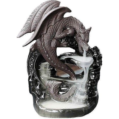 Porte-encens cascade Dragon Zen Decor pour la méditation - Brûleur d'encens à reflux pour une ambiance apaisante et l'aromathérapie (1/5)