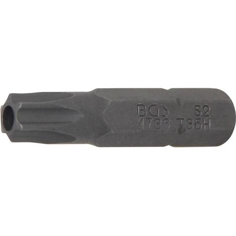 Embout Torx T35 6,3 mm (1/4) - L. 30 mm, Profil T avec Perçage - Précision et Durabilité, Acier - D-Work