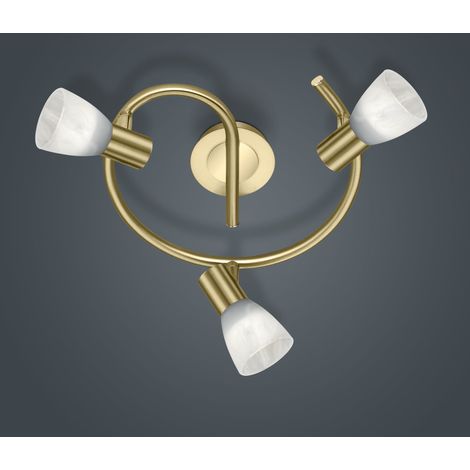 Faretto da Interno a LED in Metallo Ottone Satinato
