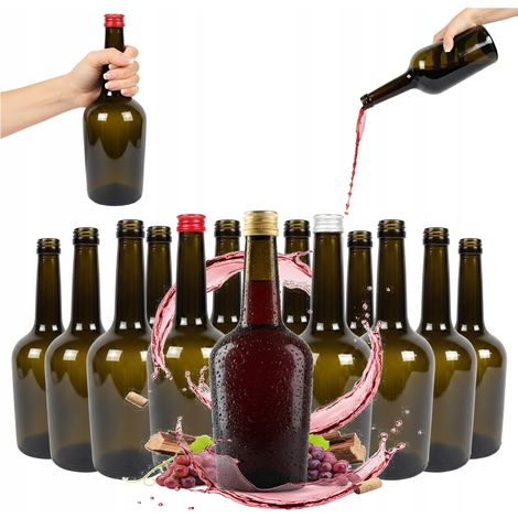 40 Flaschen Gloria Olive 500ml Flasche für Liköre, Wein, Saft, Essig 40 Stück. (1/5)
