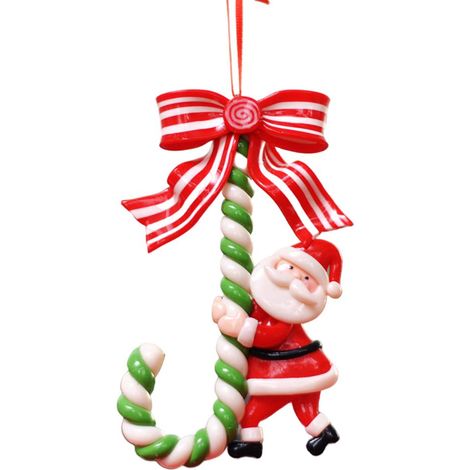 Pendentif de Noël 2021 avec cordon - Père Noël, Bonhomme de neige, Cerf - Décorations pour sapin de Noël - Cadeau pour famille et amis (1/5)