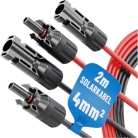 ABSINA Solarkabel-Set 910001, MC4, 2x 2 m, 4 mm²