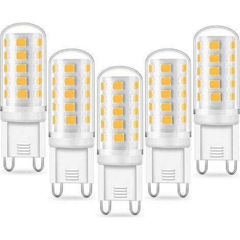Ampoule LED G9 5W, Equivalent 40W , Blanc Froid 6000K, 220-240V, 360° angle de faisceau,NON-Dimmable, Pack de 5 (1/5)