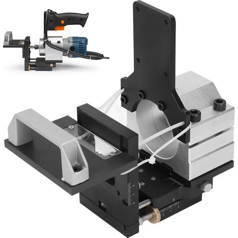 Support de rainurage 2 en 1 pour le détourage des bords et les outils de menuiserie dissimulés machine à rainurer avec trou latéral. (1/5)