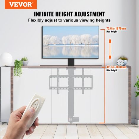 Support Tv Télévisions 66 à 152,4 cm Pied Tv Universel Téléviseur LCD/LED/Plasma Incurvés Hauteur Réglable 107,4-187,4 cm Charge Maximale 60 kg (1/5)