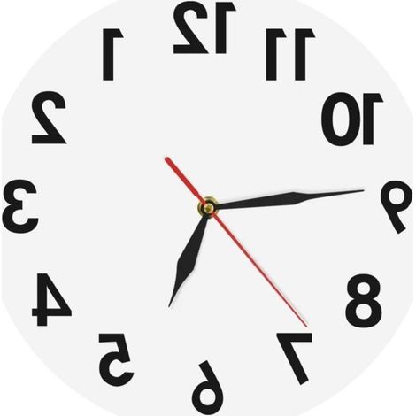 GABRIELLE Batteriebetriebene Wanduhr mit Umkehrfunktion, kreative Wanddekoration, digitale Zeitschaltuhr, Heimdekoration (1/5)