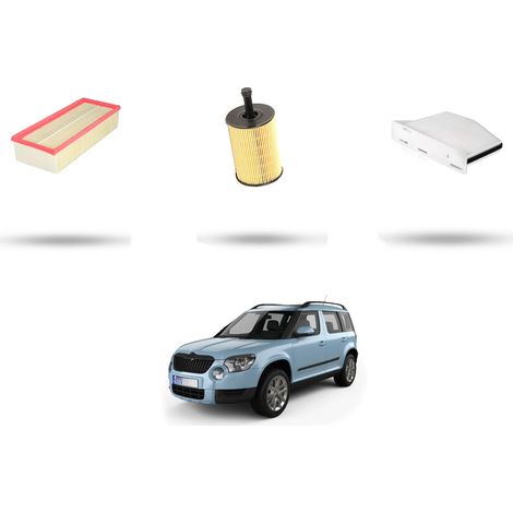 Kit tagliando 3 filtri compatibile con Skoda YETI (5L) 2.0 TDI 125Kw Dal 2009 (1/5)
