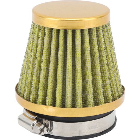 Filtre D'admission D'air, Filtre à Air Universel 50 Mm, Filtre à Induction D'air de Gros Calibre pour Moto Tout-terrain, VTT, Quad, Pit Bike (GOLD). (1/5)